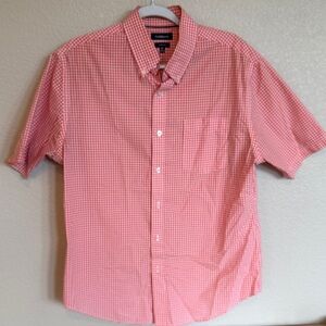 Croft Pink Gingham Short Sleeve Button-Down Shirt